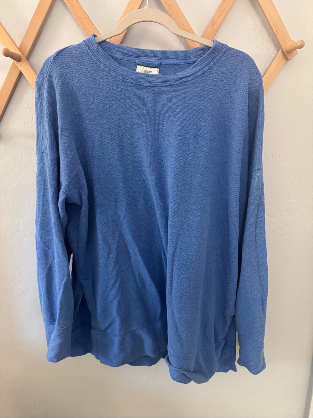 Aerie Women’s lounge Blue Long Sleeve Crewneck Shirt